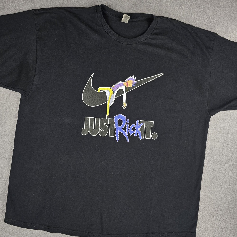 Rick and Morty Shirt Mens 2XL Black Just Rick It Parody Graphic Adult Swim